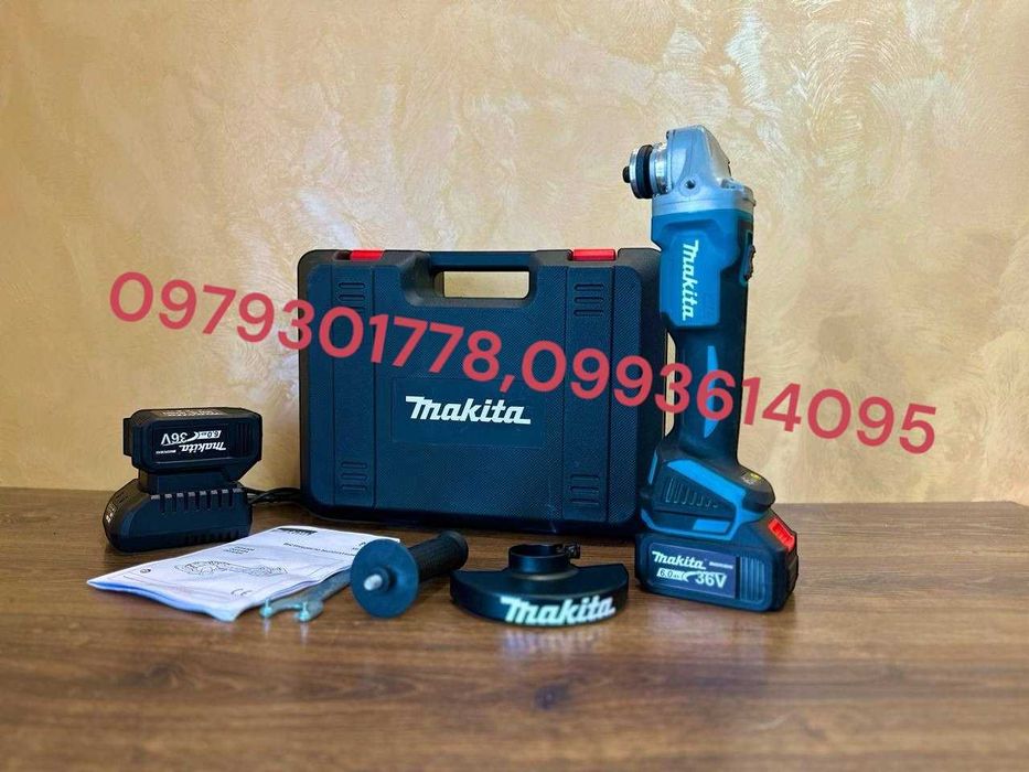 Аккумуляторная безщіткова Болгарка Makita DGA404 36V6A Турбінка 1000Вт