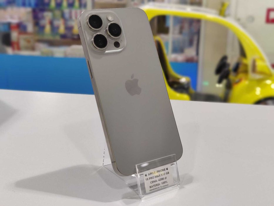 Telefon Apple iPhone 15 Pro Max 512 GB bat: 100% + GW 12 msc