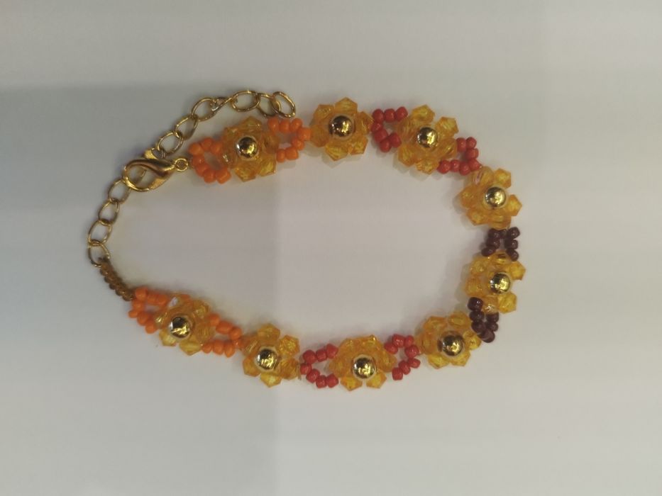 Praca moich rąk, szyta bransoletka