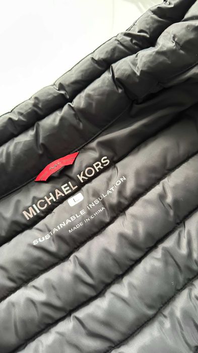Czarna kurtka pikowana męska  Michael Kors rozmiar L XL wiosna jesień