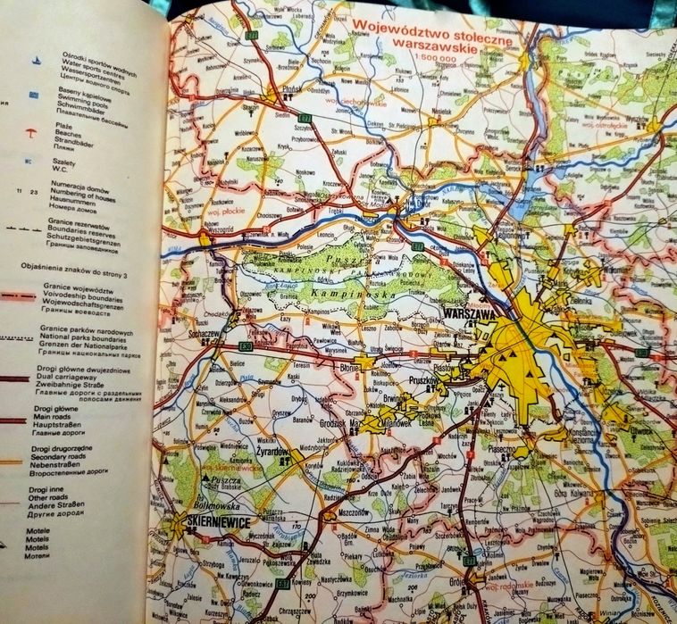 Warszawa, plan miasta z 1987 r.