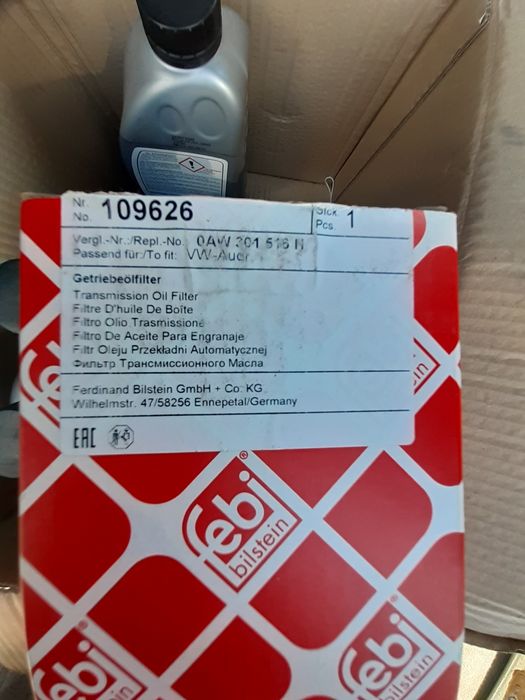 Oleo e filtro para caixa de velocidades  automatica audi A4