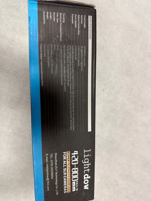 Obiektyw Lightdow 420–800mm f/8.3–16 + adapter T2–EOS