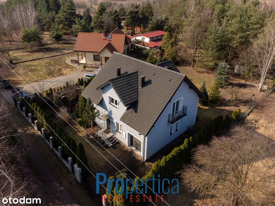 Dom przy rzece i lesie