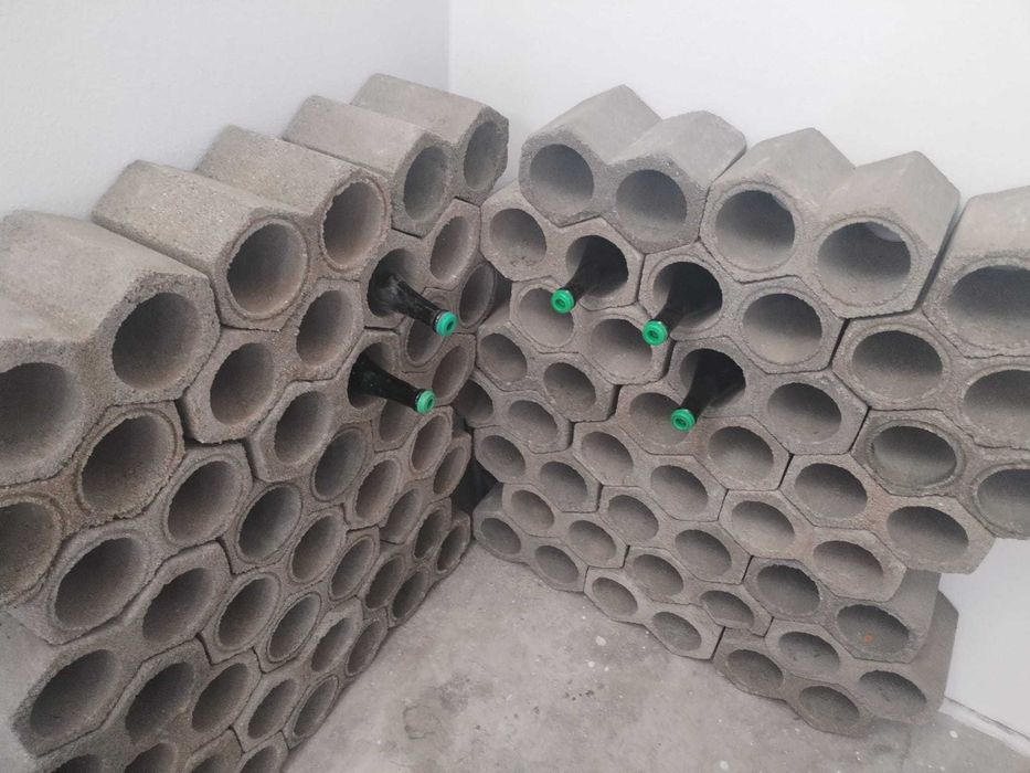 Garrafeira cimento por modulos duplo