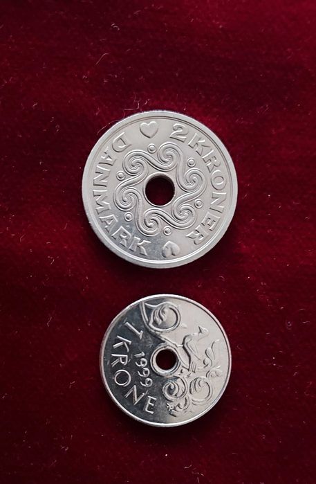 Moneta, 1 Krone, 2 Kroner