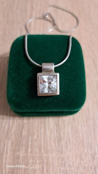 Srebrny łańcuszek z zawieszką OKAZJA 925