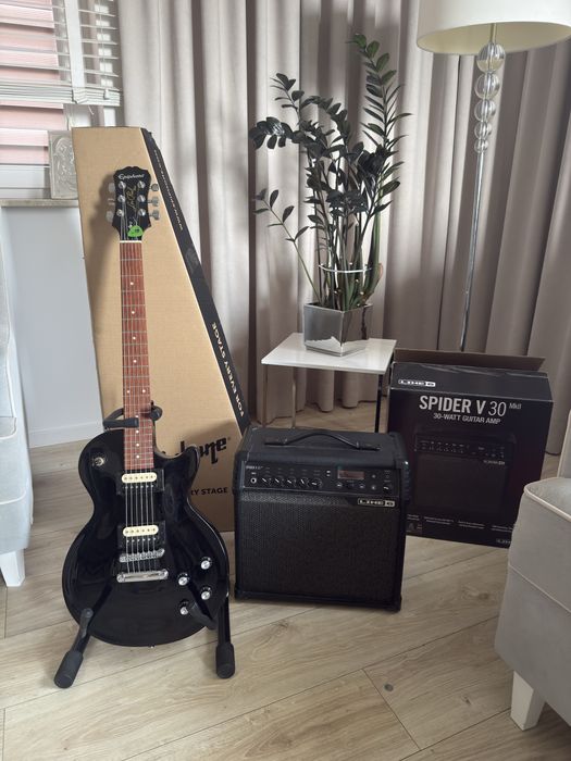 Elektryczna gitara z piecykiem zestaw