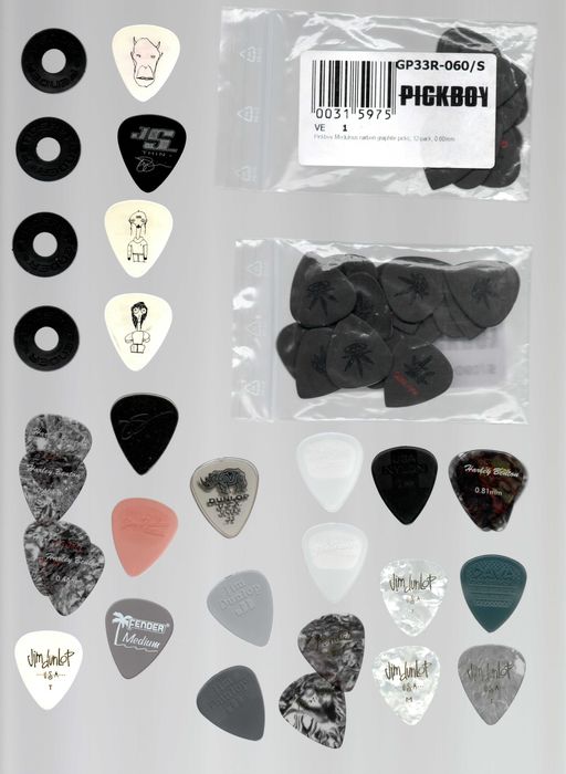 Acessórios para guitarra ou baixo - straps palhetas correias