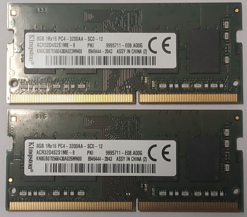 Оперативна памʼять Kingston SODIMM DDR4-3200 16гб
