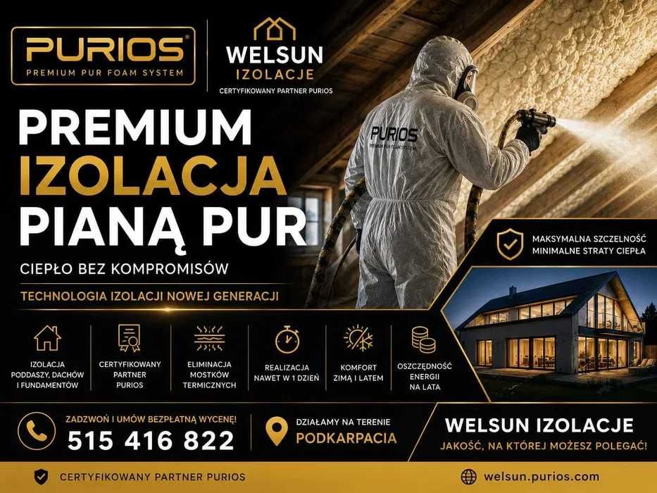 Ocieplenie Piana PUR Mielec • Termowizja Gratis • Termin 3–7 dni