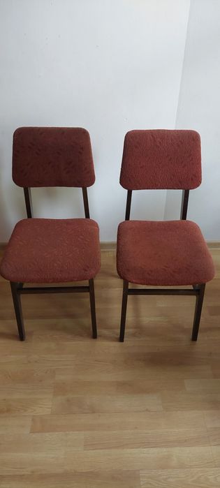 Krzesła tapicerskie bukowe PRL - typ Dana