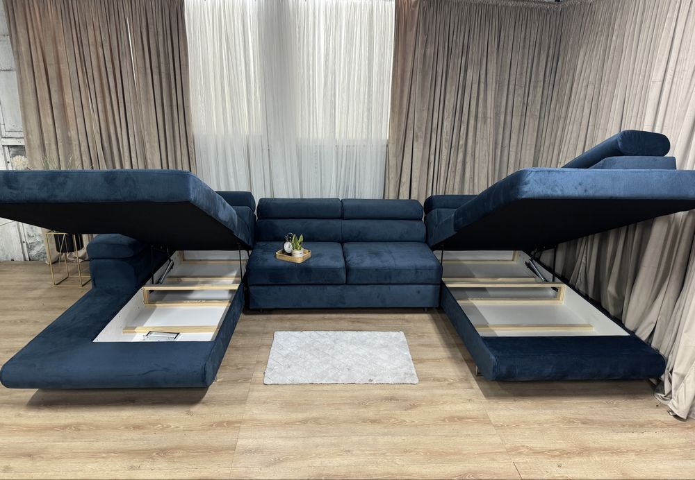 Nowy Narożnik U 350x200 Funkcja Spania Meble Sofa Kanapa Rogówka