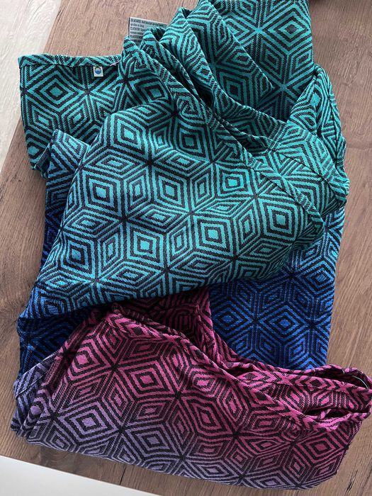 Chusta do noszenia dziecka 5.2m - Little Frog dark aurora cube