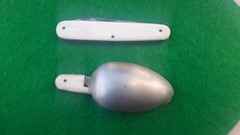 Faca colher inox ferro vintage antiga