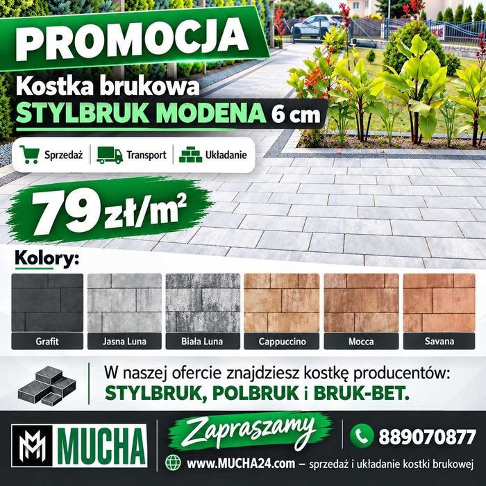 Kostka brukowa STYLBRUK MODENA 6 cm w promocyjnej cenie!