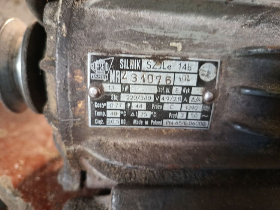 silnik elektryczny 1.1 kw 1400 obr/min Szale 14b trójfazowy - sprawny