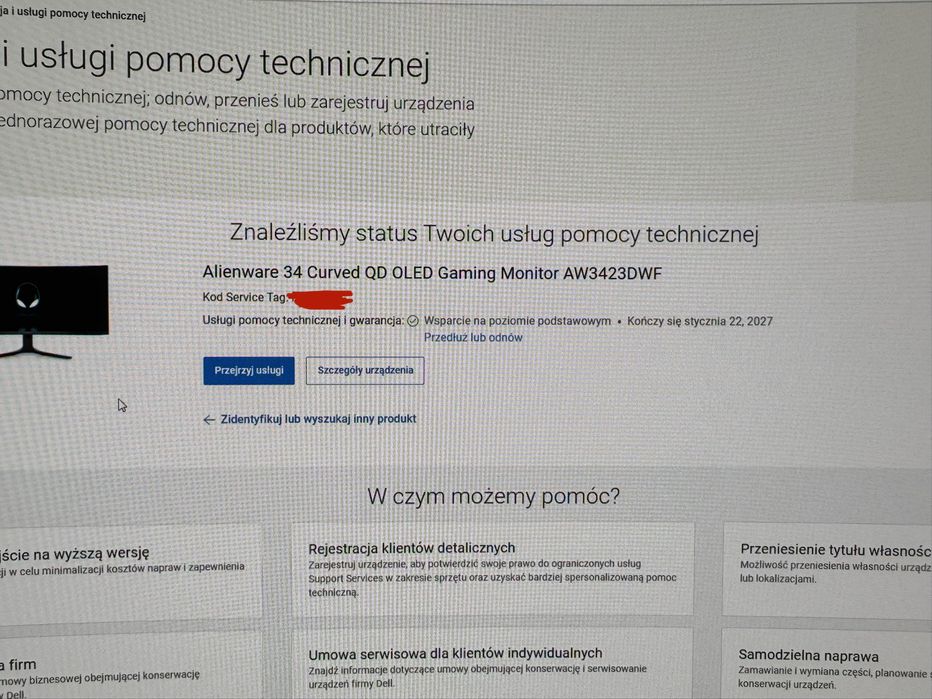 Monitor Alienware AW3423DWF 34 cale ultrawide 165hz QD-OLED