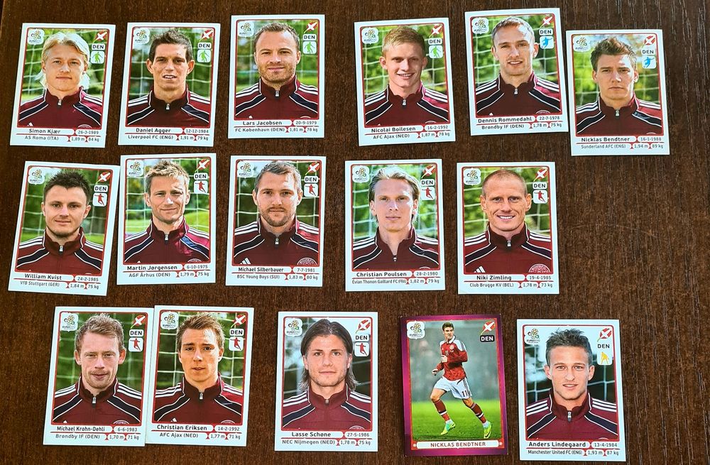 Euro 2012 Panini piłka nożna Danmark Dania