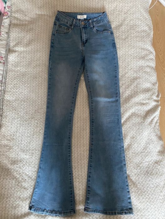 Nowe jasnoniebieskie jeansowe dzwony jeansy dzinsy xs vintage