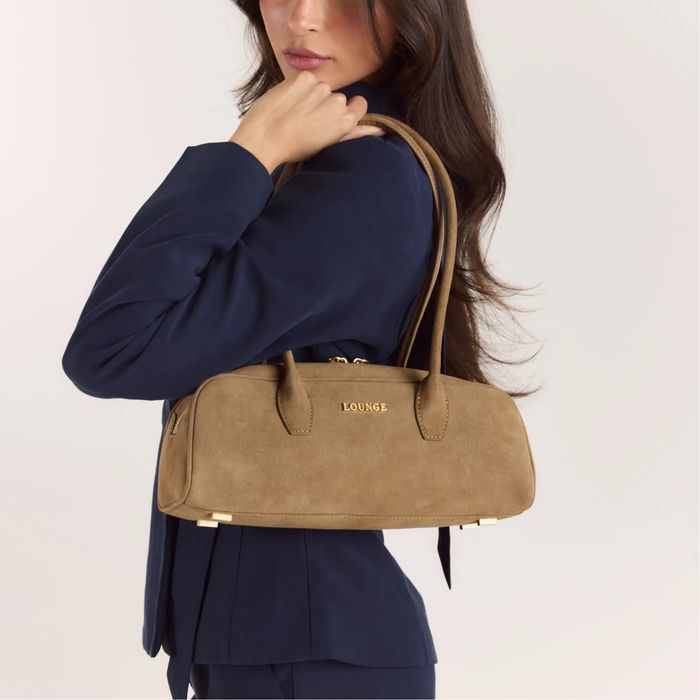 Жіноча сумка Lounge Averi Shoulder Bag Taupe, нова, оригінал, замша