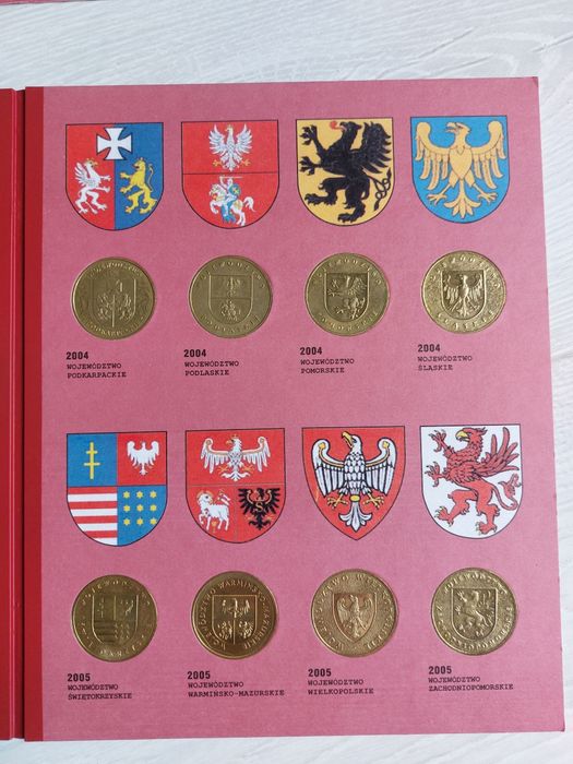 Klaser/ album monety dwuzłotowe/ herby 16 województw