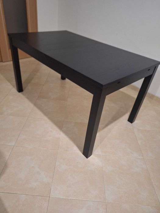 Mesa preta 140cm extensível até 180cm ou 220cm