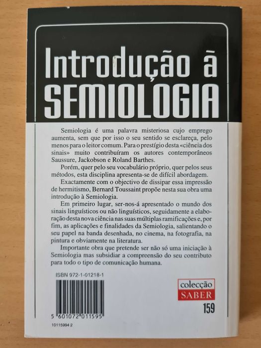 Livro "Introdução à Semiologia" de Bernard Toussaint