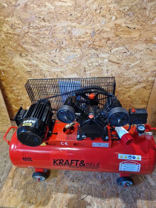 Kompresor  olejowy 100L 2 TŁOKI napęd pasek SPREŻARKA POWIETRZA 400V