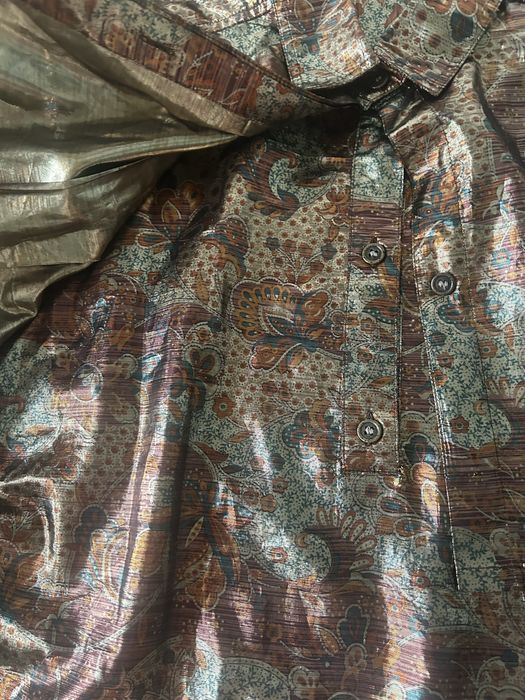 Złota koszula Circa 42 XL na sylwestra wiskozowa