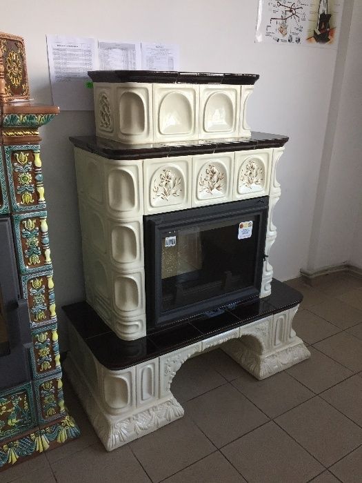 Камін портал кахельний (готовий) "Євро Квітка"