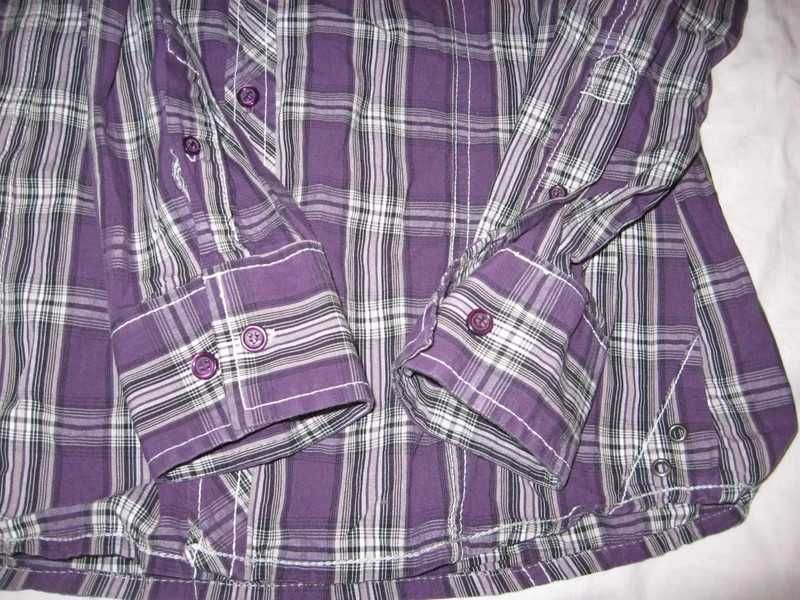 Koszula długi krótki rękaw na lato kratka Modeno S 37 38 Southern