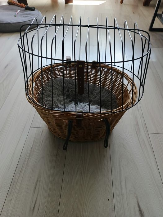 Koszyk rowerowy do transportu psa