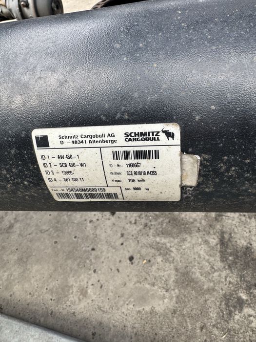 Ося балка прицепа schmitz