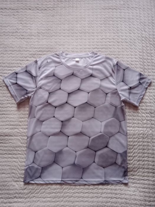 Чоловіча футболка, 3D-друк, візерунок з діамантових шестикутників