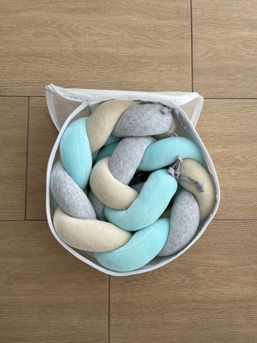 Бампер-коса Baby Veres "Mint Grey" 120*15