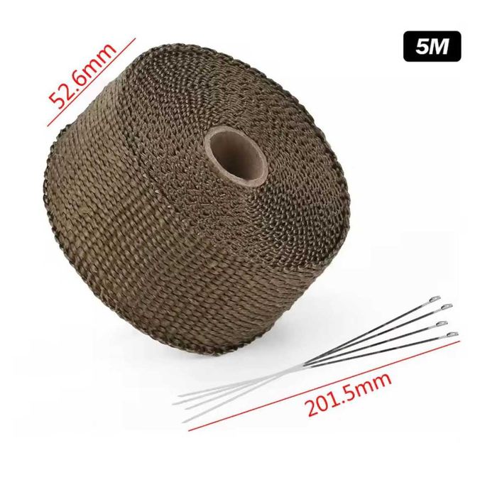 Fita térmica 50 mm x 5/10/15 metros moto escapes abraçadeiras metal