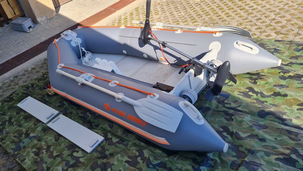 ZESTAW Ponton wędkarski Kolibri 300 KM-300 +silnik 70 lbs + akumulator 180Ah