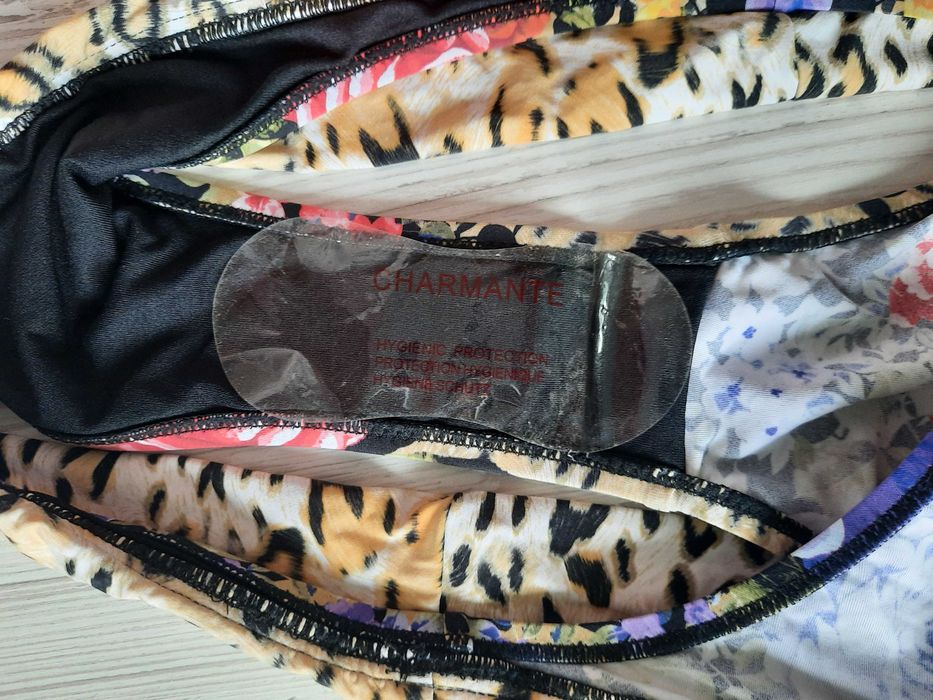 Купальник Charmante бандо р.40В M L леопардовый без пушапа 80А 80В 75В