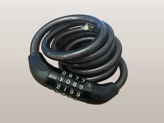 Cadeado de cabo para bicicleta com combinação btwin