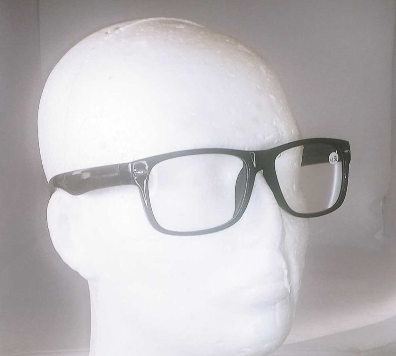 Okulary korekcyjne Plusy do czytania +5.5 dioptry czarne + gratisy