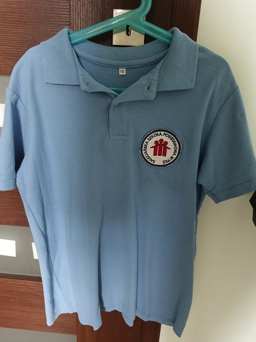 Koszulka polo błękitna roz .152 salezjańska szkoła podstawowa