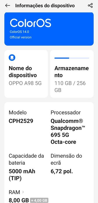 Telemóvel OPPO A98