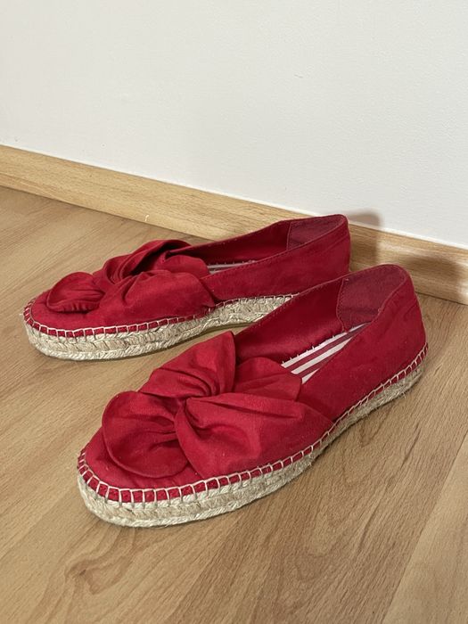 Czerwone espadryle Stradivarius 37