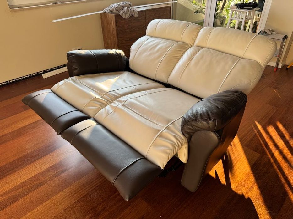Sofa skórzana 2-osobowa z funkcją relaks (elektryczna)