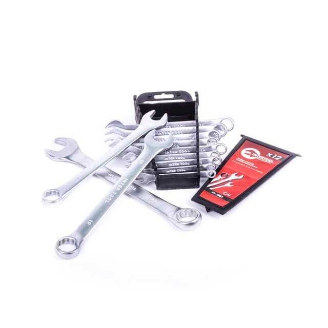 Набор ключей комбинированных (рожок накидок) 12 ед. INTERTOOL HT-1203