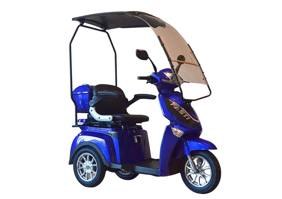 Elektryczny trójkołowy skuter Fasti 3 Max z dachem + pas