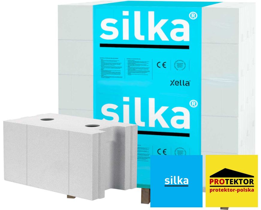 bloczek SILKA E18cm sylikat pustak silikat dziurawka cegła xella tempo