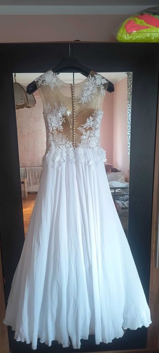 Suknia ślubna + welon  M/L