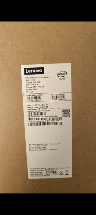 Lenovo Legion 5 15IMH05 | 16GB RAM | 1TB SSD | Intel i7-10750H